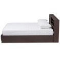 thumbnail image 3 of Baxton Studio Larsine Queen Bookcase Platform Bed in Brown, 3 of 8