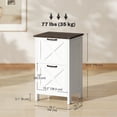 thumbnail image 3 of HOMCOM Classeur avec 2 Tiroirs, Armoire de Classement pour Formats A4 et Lettre, Blanc, 3 of 10