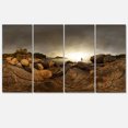 thumbnail image 2 of Brown Rocky Forest Panorama - Landscape Canvas Art Print, 2 of 3