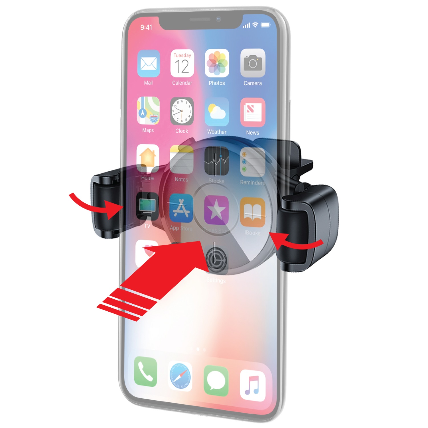 PREMIER SUPPORT DE TÉLÉPHONE À ROULETTES POUR PRISE D'AIR DE VOITURE