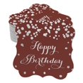 thumbnail image 1 of Inkdotpot Real Silver Foil Bracket Shape Paper Hang Tags Happy Birthday Favor Tags Pack Of 100, 1 of 6