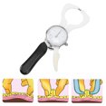 thumbnail image 3 of Body Fat Measure Caliper, Easy To Use Body Fat Caliper Accurate Measurement Stainless Steel Monitoring BMI with Aluminum Box for Fitness School for Bodybuilder, 3 of 8