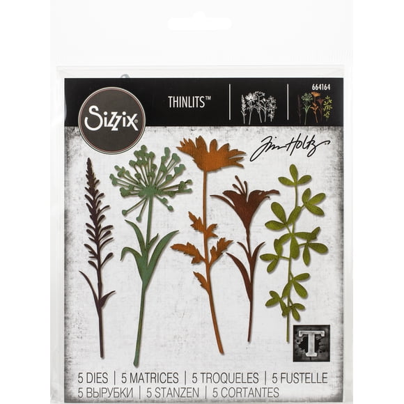 Sizzix Thinlits Dies By Tim Holtz-Wildflower Stems #2 - 664164
