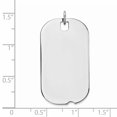 thumbnail image 2 of Sterling Silver Rhodium-plated Engraveable Dog Tag Disc Charm QM443/27 (38mm x 19mm), 2 of 2