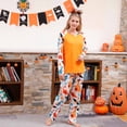 thumbnail image 2 of TIMIFIS Pyjamas d'Halloween pour la Famille pour Femmes/hommes Pyjamas des Fêtes d'Halloween Ensembles Assortis Tenue de Nuit 2 Pcs Combinaison Toile d'Araignée Fantômes Citrouille Squelette Haut et Pantalon Tenue Tenue d'Intérieur Hiver, 2 of 6