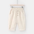 thumbnail image 2 of MIASHUI Boys Girls Sweatpants Spring Summer Children's Wide Leg Thin Pants,Beige,3-4 Years, 2 of 8
