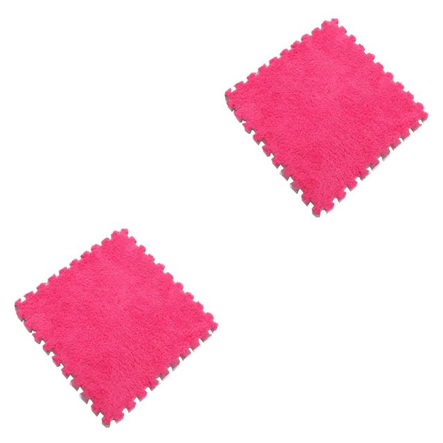 QualitChoice Tapis de Sol en Mousse EVA Souple à Motif, Tapis de Rampement, Jouets pour Bébés et Enfants, Jeux, rose Rouge, Ensemble de 2