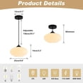 thumbnail image 2 of KCO Lighting Modern Large Milk Glass Pendant Light Mid Century Black Hanging Lamp, 2 of 7