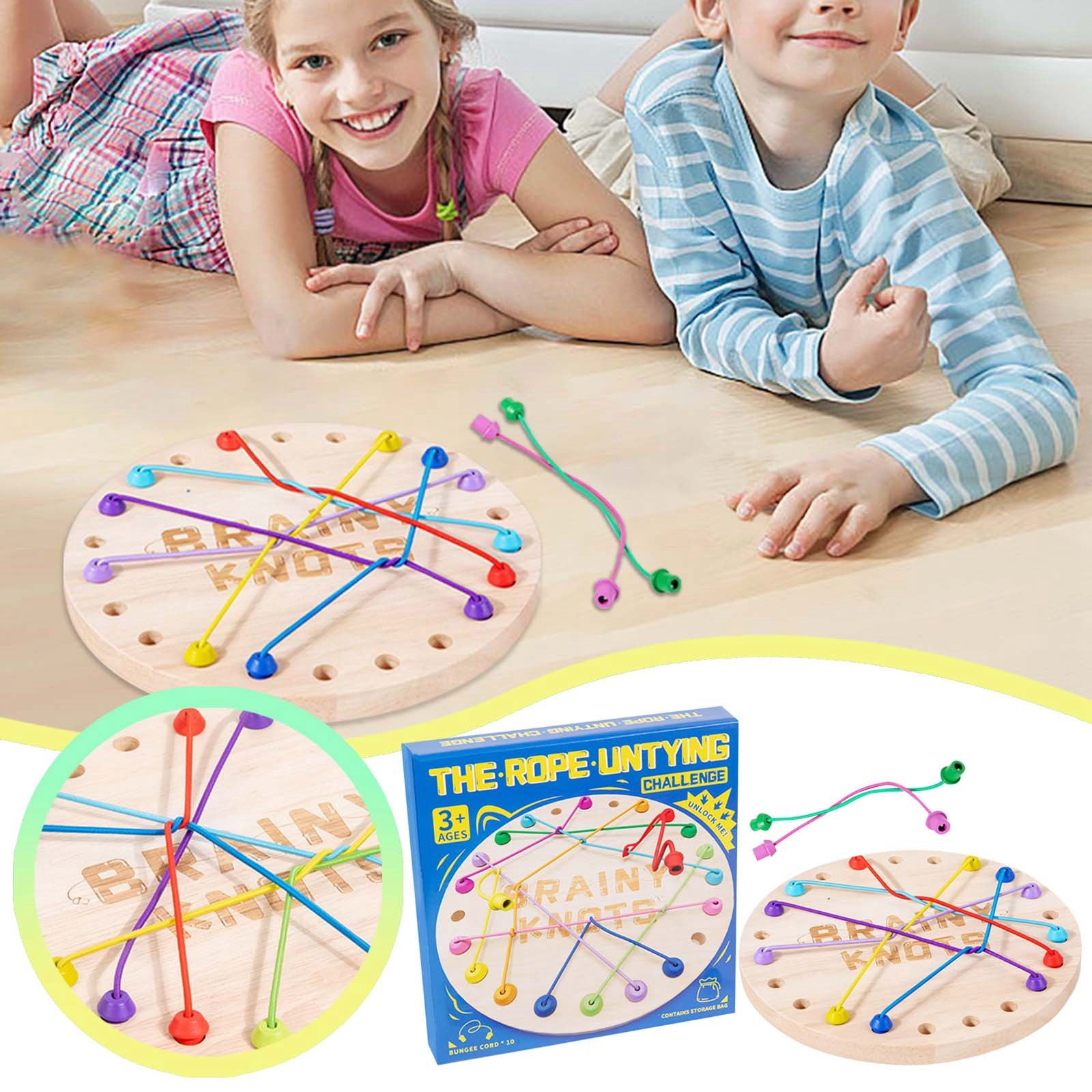 Binwennn Cellulose Rope Untying Children's Educational Thinking Ability Parent Child Interactive Board Game Toys Farm Animal for Kids Bead Set for Kids 4-6 Boys Games Kids 2-4 Alphabet Games for