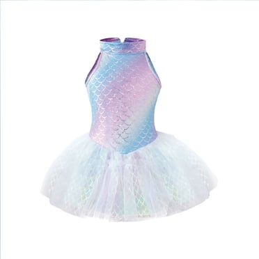 Aocisk Maillots de Bain pour Filles Queue de Sirène Maillot de Bain Motif Écailles Deux Pièces avec Jupe Amovible pour Enfants Plage Piscine Fête 3 12a Maillot de Bain pour Filles Violet Pâle 7-8 Ans