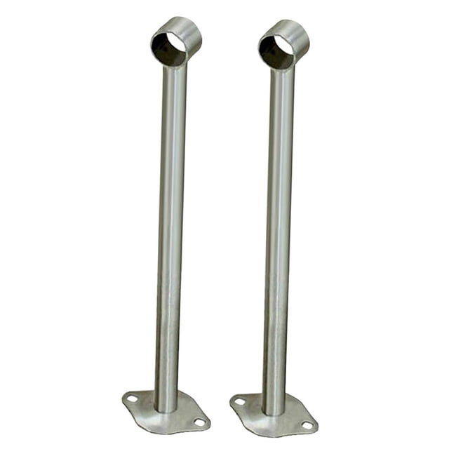 2pcs Stainless Steel Wardrobe Pipe Lever Rod Holder Socket Closet Lever Support Curtain Rod Brackets 400mm