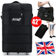 thumbnail image 1 of 42 Pouces Valise à 6 Roues Très Grande Légère Chariot Valise Sac de Voyage UK STOCK, 1 of 5
