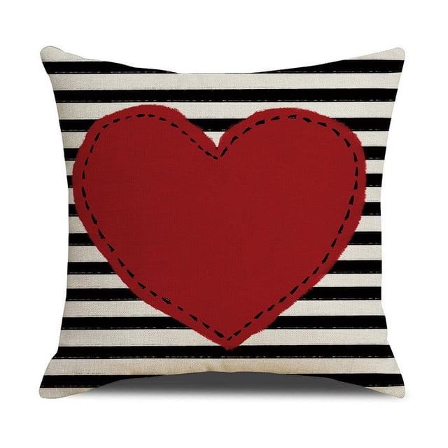 TIMIFIS Valentines Pillows Covers 18x18 In, Red Throw Pillows Covers, Couch Pillows Covers, Valentine's Day Pillows Covers for Large Couch Sofa Home Inside Outside Holiday Party Decor