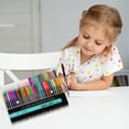 thumbnail image 4 of Cameland 60Pc Gradient Color Highlighter Pen 10ml Non Bleeding Highlighter Eye Protection Marker Pen Painting Pen Gel Pen Color Pencil Brush Set for Student Stationery, 4 of 6