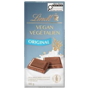 Lindt Barre de chocolat Vegan Original, 100 Grams