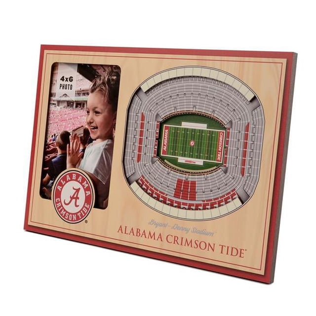 YouTheFan 5023149 NCAA Alabama Pourpre Marée 3D StadiumViews Cadre Photo - Bryant-Denny Stade