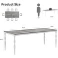 thumbnail image 2 of Ourlova 78 Inch Rectangular Dining Table for 8 Rustic Farmhouse Kitchen Table with Large Tabletop Long Wooden Dining Room Table with Heavy Duty Legs Grey, 2 of 7
