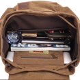 thumbnail image 5 of KAUKKO Vintage Casual Canvas and Leather Rucksack Backpack, 1Khaki, 5 of 5