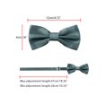 thumbnail image 4 of INSPIRE CHIC Accessoires de Nœud Papillon pour Homme Sangle Ajustable Formel Uni Smoking Pré-Noué Gris Foncé, 4 of 5