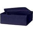 thumbnail image 1 of Alive Pixels Fitted Sheet Navy Blue Solid 100 Percent Cotton 1-Pc Fitted Sheet with 8 Inch Pocket 200TC (Queen, Navy Blue), 1 of 5