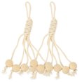 thumbnail image 4 of Simple Porte-Banane en Corde de Coton avec Perles en Bois, 4 of 8