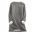 thumbnail image 5 of Liquidation d'Hiver pour Femmes Mode Noël Impression Manches Régulières Hiver Ample Vacances Décontracté Manches Col Rond Chemise Hauts Tenue Filles en Liquidation, 5 of 5