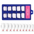 thumbnail image 3 of 100-Piece Nude Pink Full-Cover Press-On Nails Set - 10 Sizes Solid Color Ballet Nail Tips in Small Blue Box, High-Quality ABS Material Artificial Nails for DIY Manicure, Salon, Parties & Weddings, 3 of 6