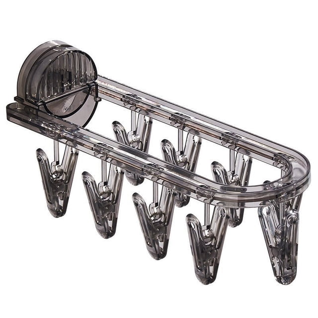 Towel Racks for Bathroom,Clothes Racks for Hanging Clothes 9Pcs Socks Pegs Hangers for Clothes Underwear Towel Wall Mounted Clothespin Bathroom Organizer Cloth Hanging Rack