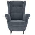 thumbnail image 3 of vidaXL Armchair Dark Gray Velvet, 3 of 6