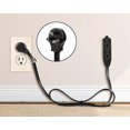 thumbnail image 5 of Maximm Extension Cord 6 Feet Flat Plug/Wire, Multi Outlet - 3 Prong Angled Plug Extension Cord - Black UL Certified, 5 of 5