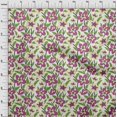 thumbnail image 4 of oneOone Polyester Lycra White Fabric Florals Craft Projects Decor Fabric Printed By The Yard 56 Inch Wide, 4 of 4