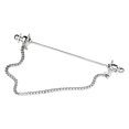 thumbnail image 1 of Mens Shirt Collar Bar Pin with Link Chain Brooch Pin Cravat Clasps 7cm, 1 of 7