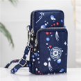thumbnail image 1 of Woman‘s Cell Phone Bag with Large Capacity Wrist Strap Prints Design for Outdoor School Office Commute, 1 of 2
