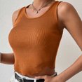 thumbnail image 4 of RKSTN Womens Tank Tops Crewneck Slim Fit Basic Solid Color Casual Summer Sleeveless Crop Tops, 4 of 9