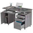 thumbnail image 5 of Techni Mobili Floating Modern Office Desk and Complete Computer Workstation, 5 of 5