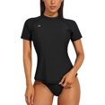 thumbnail image 1 of Rash Guard for Women Short Sleeve Swim Shirts UPF 50+ Basic Rashguard Top, 1 of 6