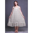 thumbnail image 4 of Bimba White4 Papillon à Pois et Chemises de Nuit en Coton Imprimées pour Femmes Robe Sans Manches Tenue de Nuit Robe Maxi XXX-Large, 4 of 6