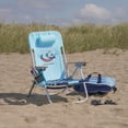 thumbnail image 2 of Life Is Good 4-Position Backpack Aluminum Beach Chair With Pillow And Cup Holder Yellow And Navy Blue, 2 of 3