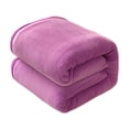 thumbnail image 1 of Super Soft Warm Solid Warm Fleece Blanket Throw Rug Sofa Bedding 70x100cm, 1 of 5
