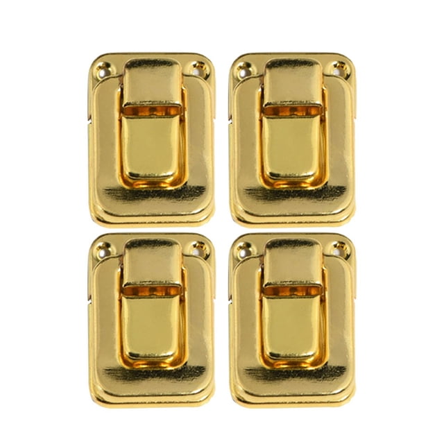 4 Pcs Iron Antique Hasp Lock for Jewelry Box Suitcase Buckle Vintage Clip Buckle