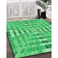 thumbnail image 3 of Ahgly Tapis d'Intérieur Lavable en Machine Carré Transitionnel Vert Néon, 8 Pieds Carré, 3 of 7