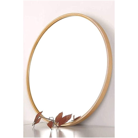 Plata Décor Import Inc Round Gold Mirror 60" – Modern Wall Mirror for Living Room, Bedroom, Entryway & Dining Room