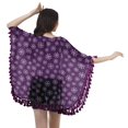 thumbnail image 4 of Moomaya Open Front Printed Shrug Printed Kimono Sleeve Beach Cover Up For Women, 4 of 5