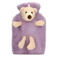 thumbnail image 1 of Hot Water Bag, Cute Cartoon 1000ml Capacity Warm Water Bag Multifunctional PVC Material  For Office Brown,Purple, 1 of 8