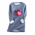 thumbnail image 1 of Birdeem Womens Large Loose Raglan Top Thickened and Velvet Lamb Wool Warm Underlay, 1 of 1