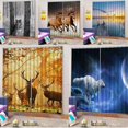 thumbnail image 4 of GUOOL Paire de Rideaux Animaux pour Chambre Salon Salle de Bain Loup des Neiges, 4 of 9
