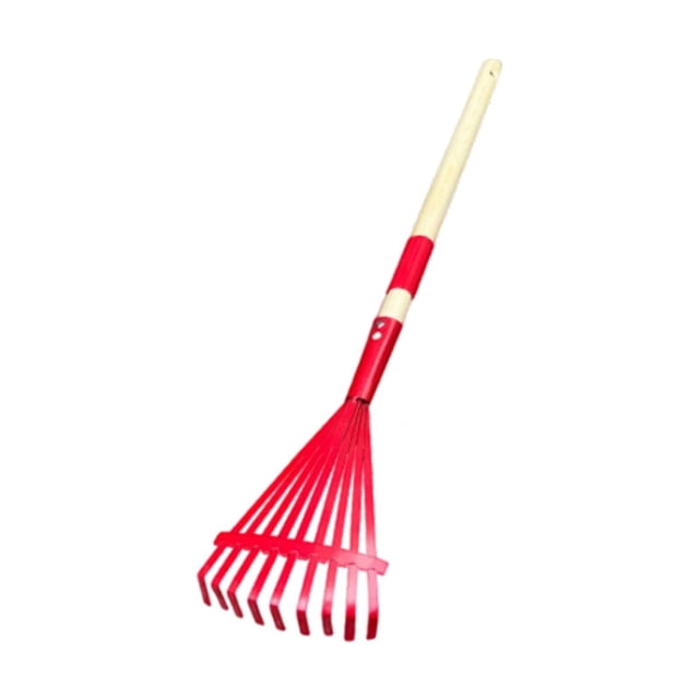 jinwen Hand Tool Comfort Handle Steel Beach Sand Toy for Household Farming Planting Leaf Rake