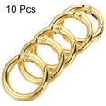 thumbnail image 3 of Unique Bargains 25x18x4mm Round Zinc Alloy Spring Gate O Ring Snap Clip Buckle, Gold 10 Pack, 3 of 5