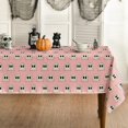 thumbnail image 1 of Halloween Tablecloth 60×84 Inch Rectangular, Cute Ghost Pink Washable Table Cover for Party Picnic Dinner Decor, 1 of 6