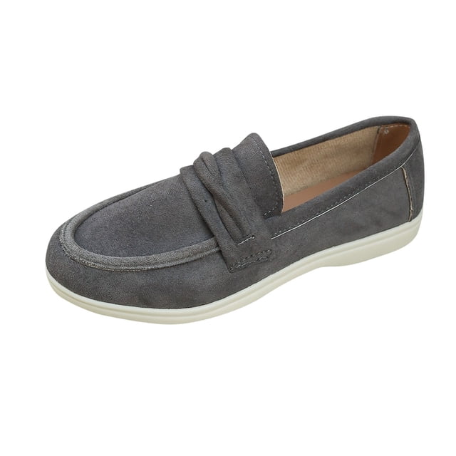 Mocassins pour Femmes Wo-Fusoul, Chaussures à Enfiler Décontractées Plates, Chaussures de Conduite Confort à Bout Rond pour Femmes, Mocassins Mode